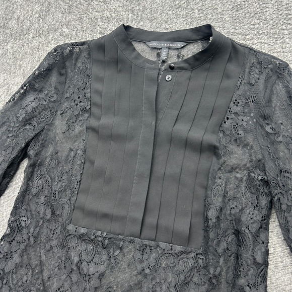 White House Black Market Tops - White House Black Market Top 6 Black Lace Boho Whimsigoth Vamp Fairygrunge